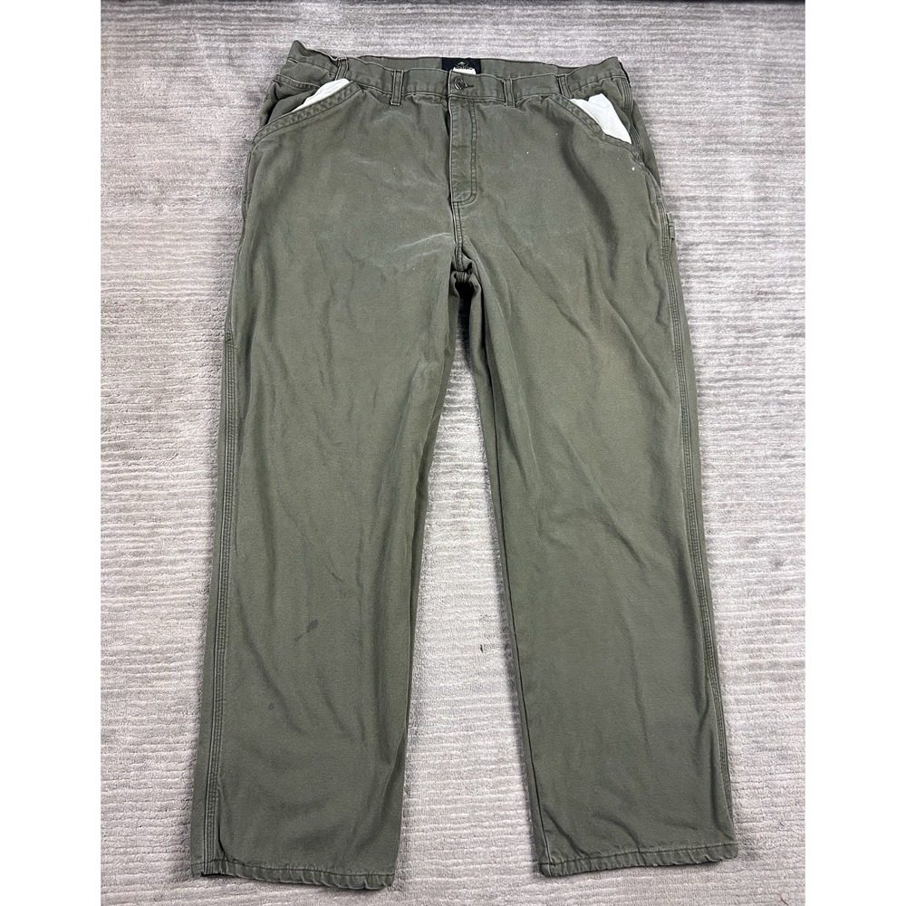 Red Head Carpenter‎ Jeans Mens 44x34 Green Utility Canvas Lined Workwear
